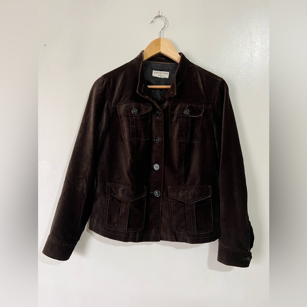 VINTAGE - 90's Suede Military Inspired Shacket with Suit Lining